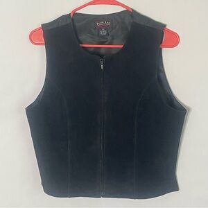 Vintage Jessi Lee leather zip up vest women’s Size M country western equestrian